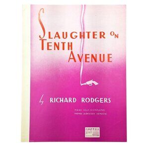 Vintage Slaughter On Tenth Avenue Sheet Music Richard Rodgers 1936 Ballet